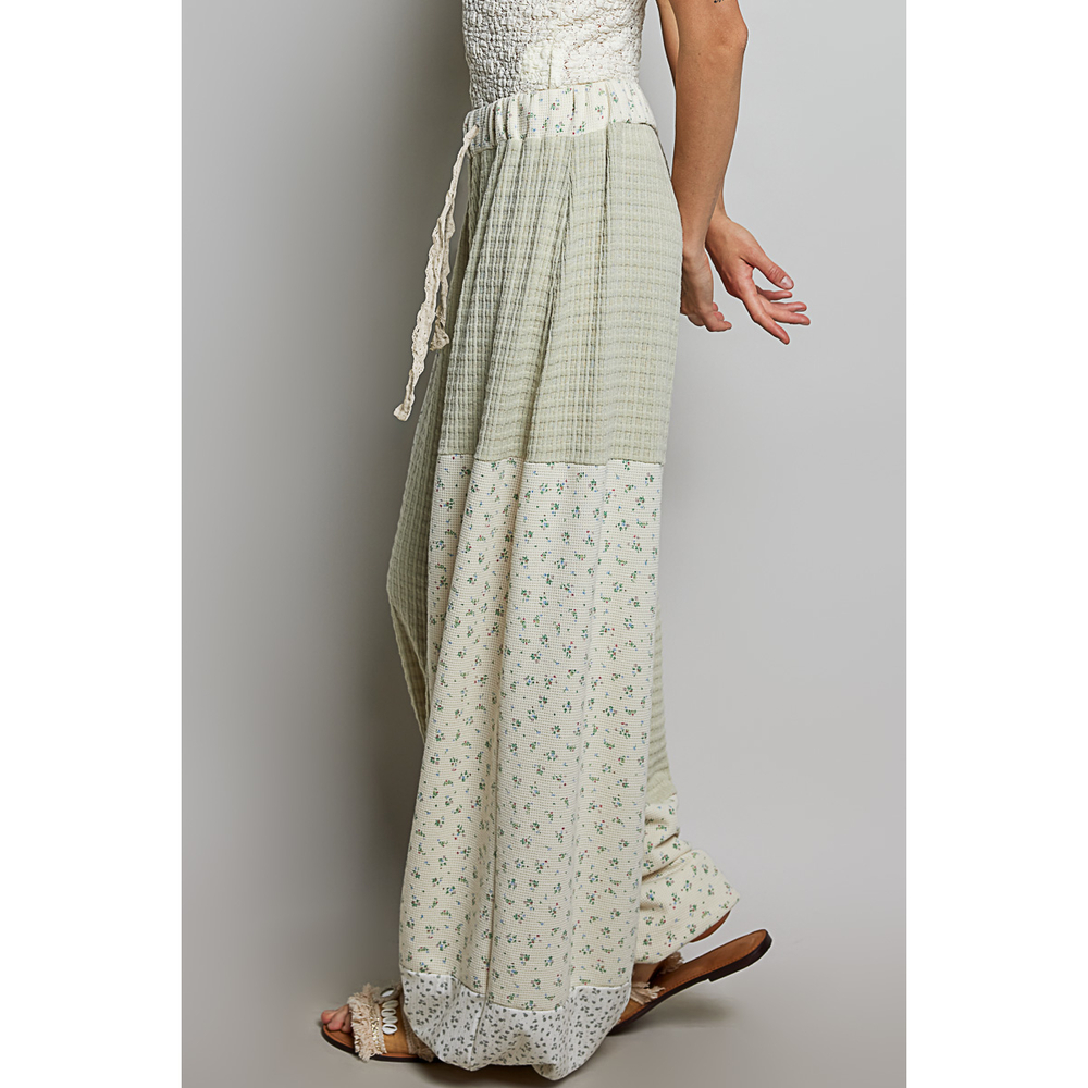 SMP666&SMT2886A SM Pol Patchwrk Wide Leg Pants&Hooded Pullover Set Various Sizes - Picture 4 of 9
